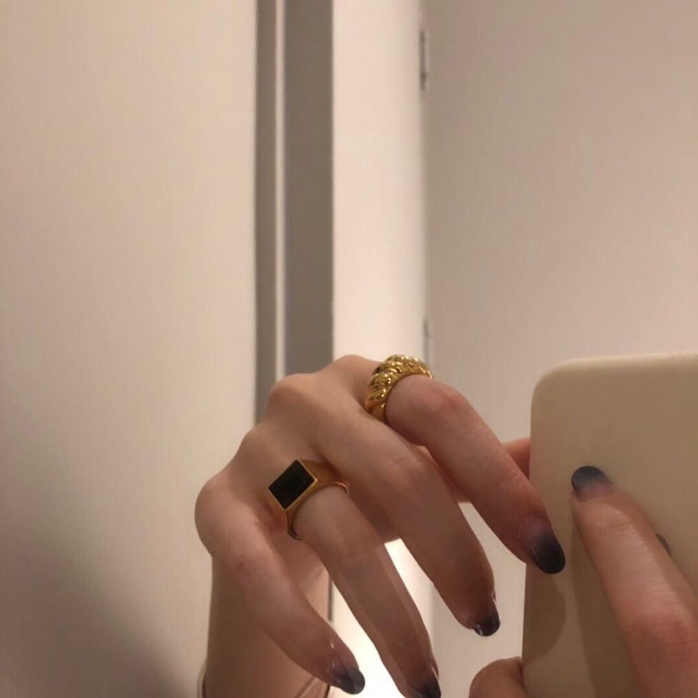 18K Gold Plated Croissant Statement Ring Chunky Band - Picture 6 of 7